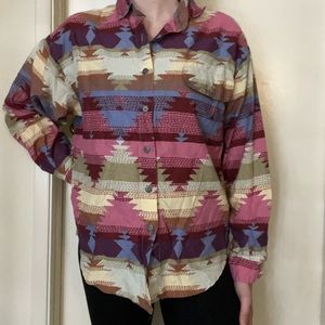 80s southwestern button up
